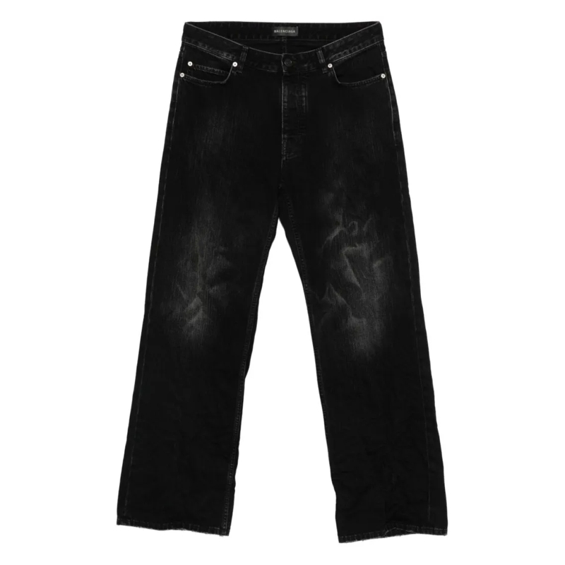 Balenciaga Jeans Distressed Jeans In Cotton Denim Black
