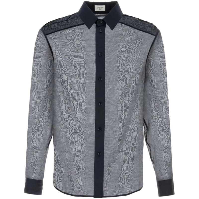 Saint Laurent Legeres Oberteil Shirts Blue blau