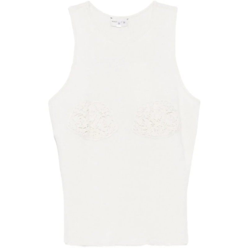 Magda Butrym T-Shirt Knitwear 17 Top Cream mehrfarbig