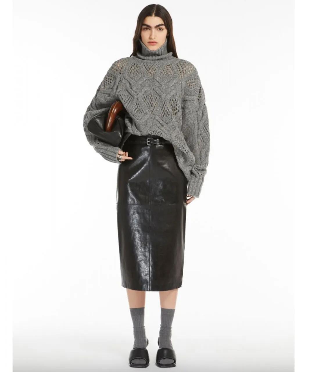 Thumbnail - Sportmax - SPORTMAX Grauer, oversized Strick - Größe M - multi