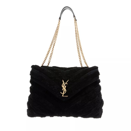 Saint Laurent Medium Loulou Shoulder Bag Black Envelope Bag