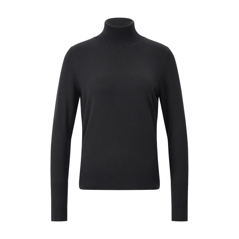 windsor. Pullover Rollkragenpullover aus Schurwolle Schwarz
