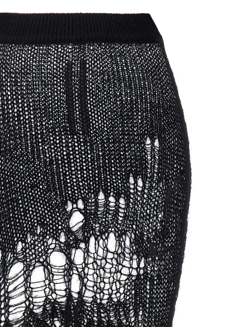 Rick Owens 'Spider Ziggy' Skirt Black | Minirokken