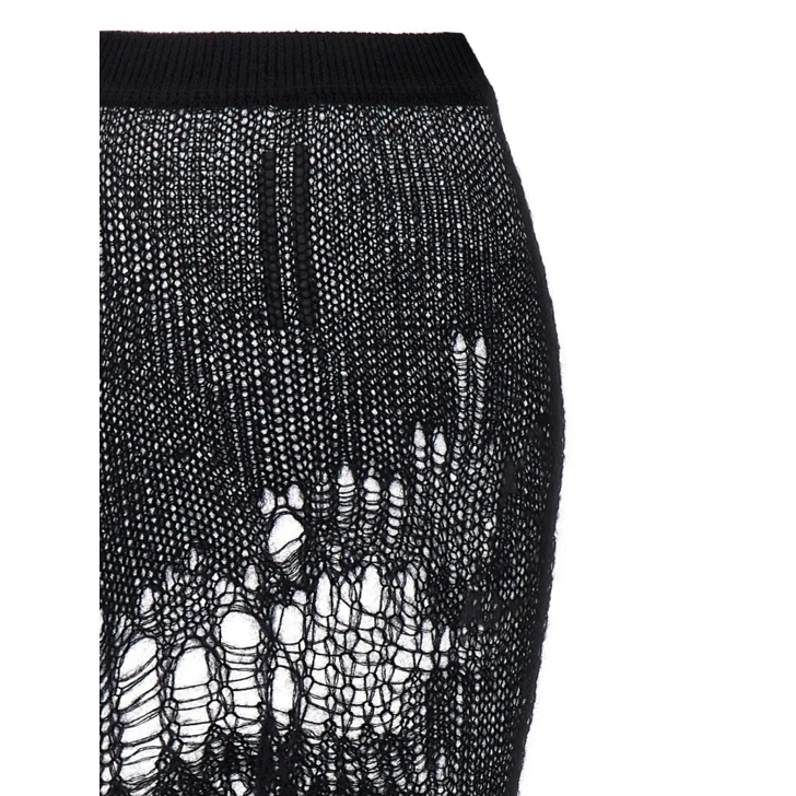 スカート RICK OWENS 'Spider Ziggy' skirt Rick Owens Spider Ziggy open-knit Skirt | Black | FARFETCH