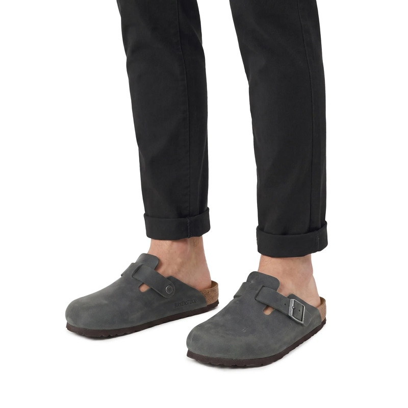 Birkenstock Chaussures à lacets Pantoletten Boston BS aus Leder grün(Image 2)