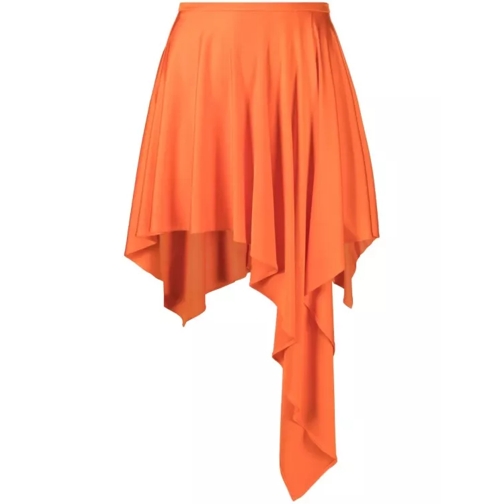 Stella McCartney Asymmetric Orange Mini Skirt Orange 