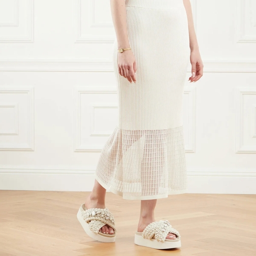 INUIKII Slide Woven Stones Platform Ivory (Image 2)