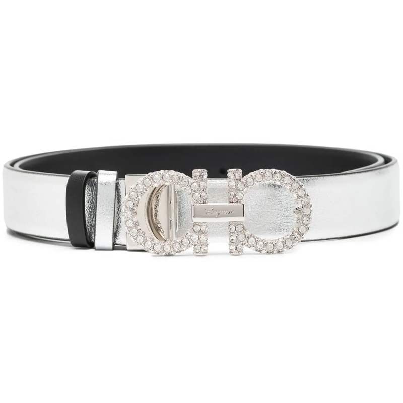 Salvatore Ferragamo Gürtel Belts Silver silber