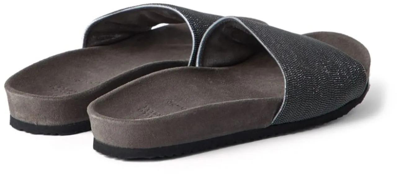 Thumbnail - Brunello Cucinelli Slipper & Pantoletten - scarpe divers - Gr. 37 (EU) - in Grau - für Damen