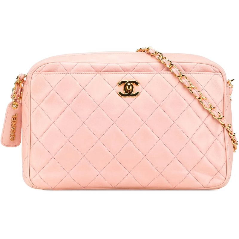 Chanel Schultertasche CC Quilted Lambskin Camera Crossbody rose
