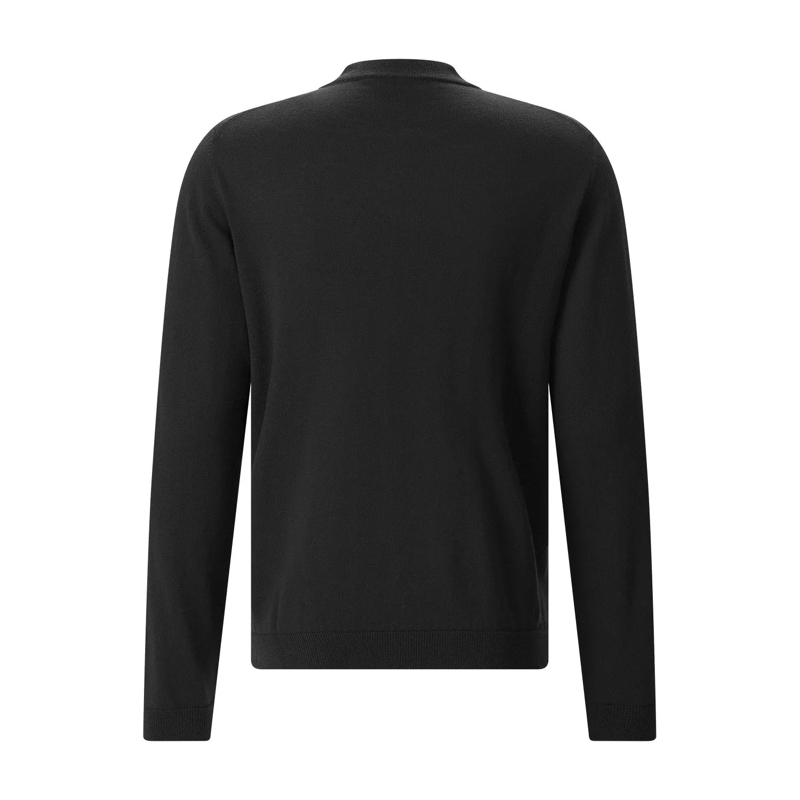 Roberto Collina Pull Longsleeve aus Merinowolle dunkelblau(Image 8)