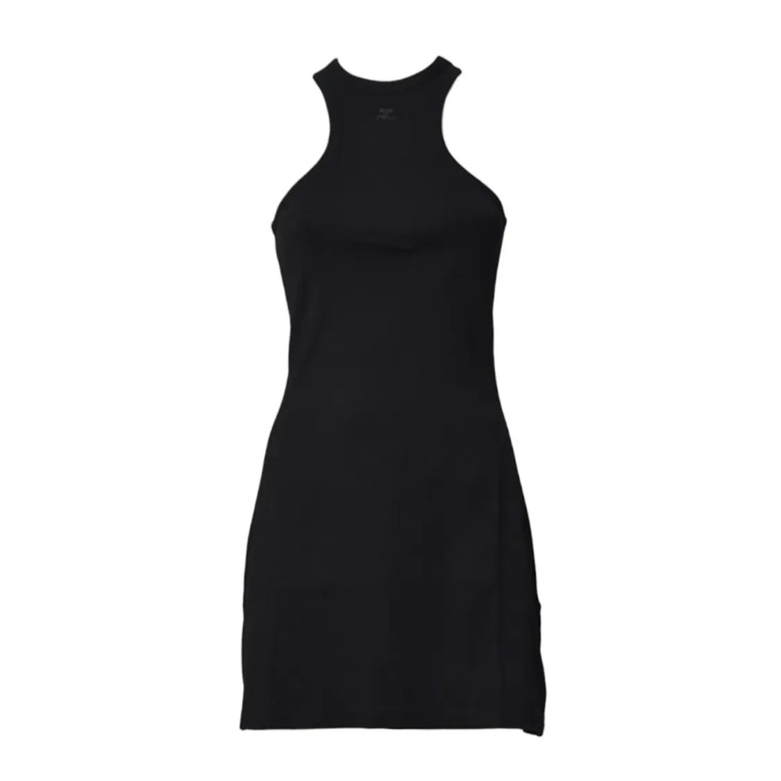 Thumbnail - Courrèges - Black Cotton Contrast Scuba Mini Dress - Größe S - schwarz