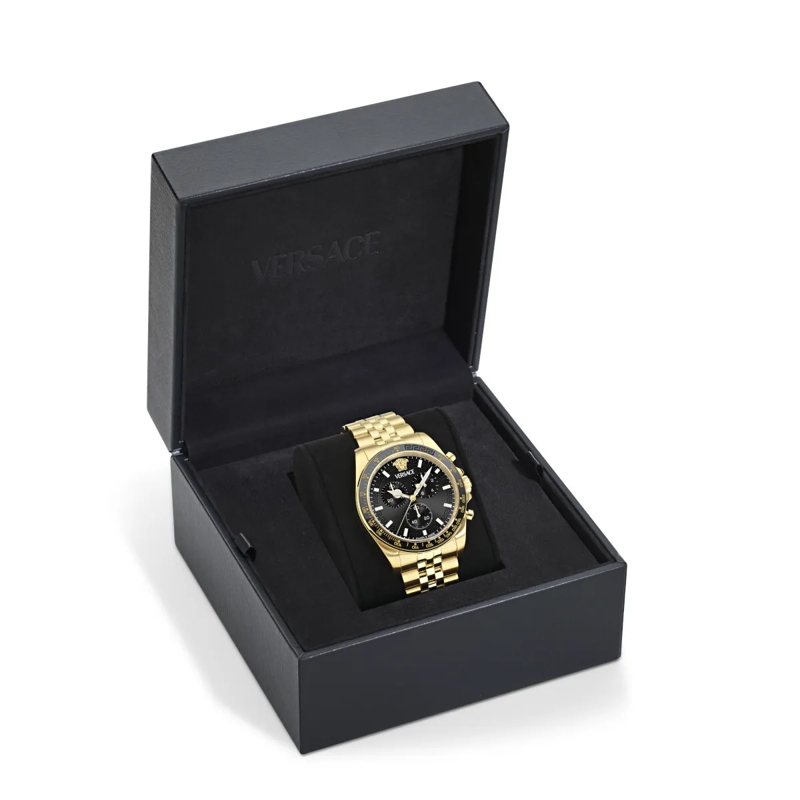 Versace Quarzuhr Quarz Chronograph Uhr Greca Chrono  Wave gold(Image 5)