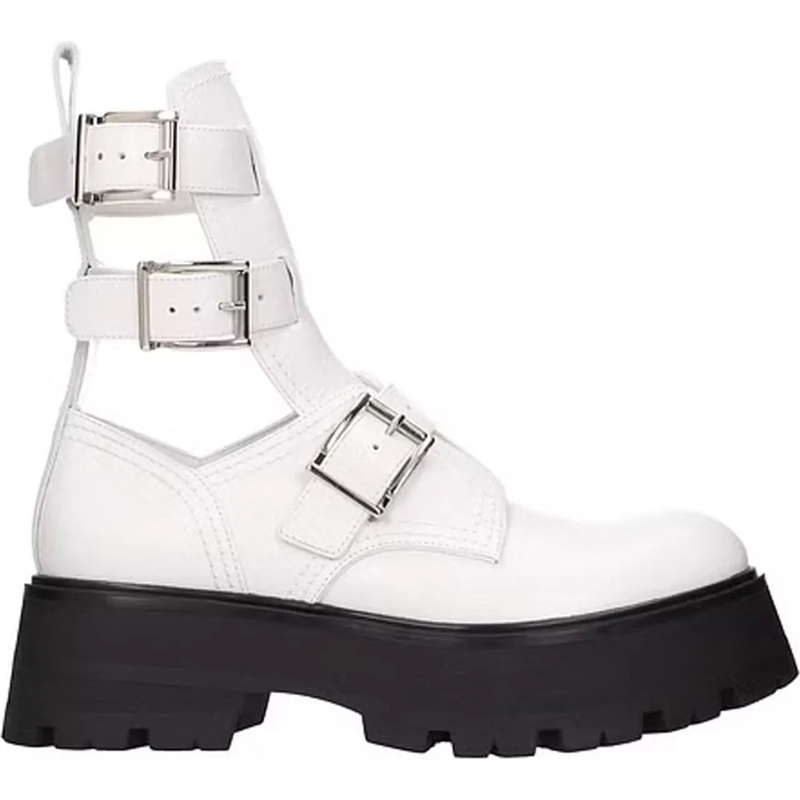 Alexander McQueen Laarzen Alexander Mcqueen Leather Ankle Boots weiß