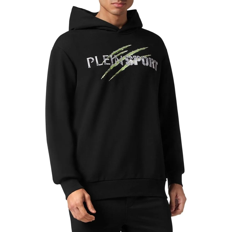 Plein Sport Top Hoodie Chrome Scratch schwarz(Image 2)