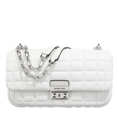 MICHAEL Michael Kors Tribeca Long Conv Chain Shoulder Optic White Crossbody Bag