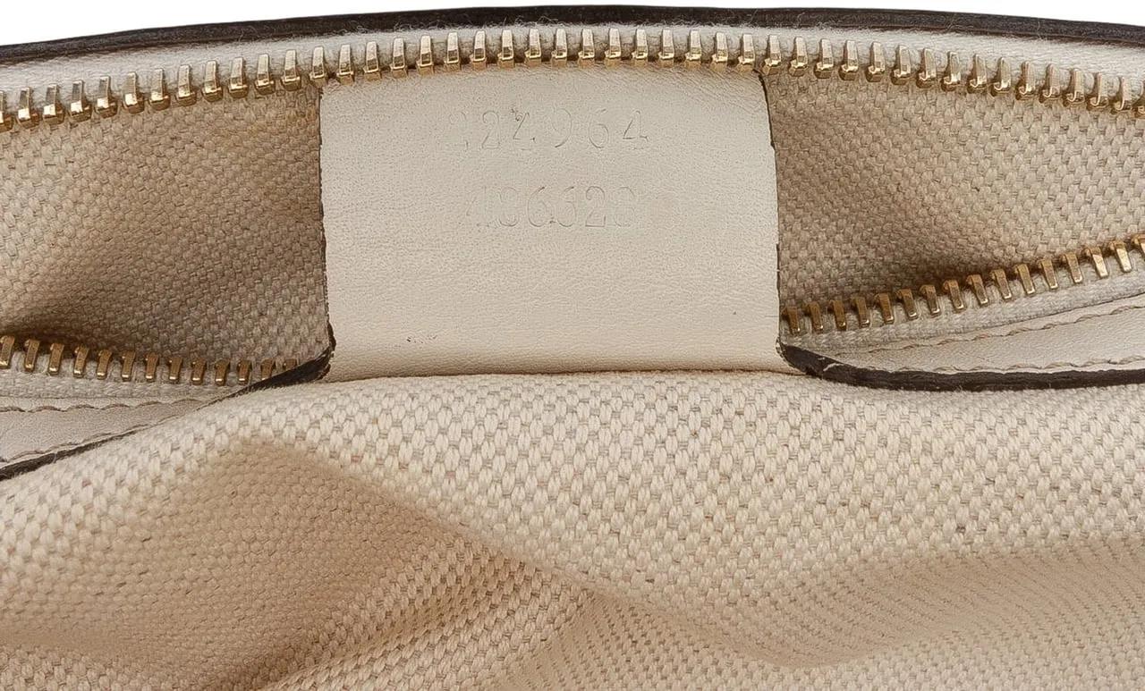 Thumbnail - Gucci Hobo Bags - Medium GG Canvas New Bamboo Satchel - Gr. unisize - in Weiß - für Damen