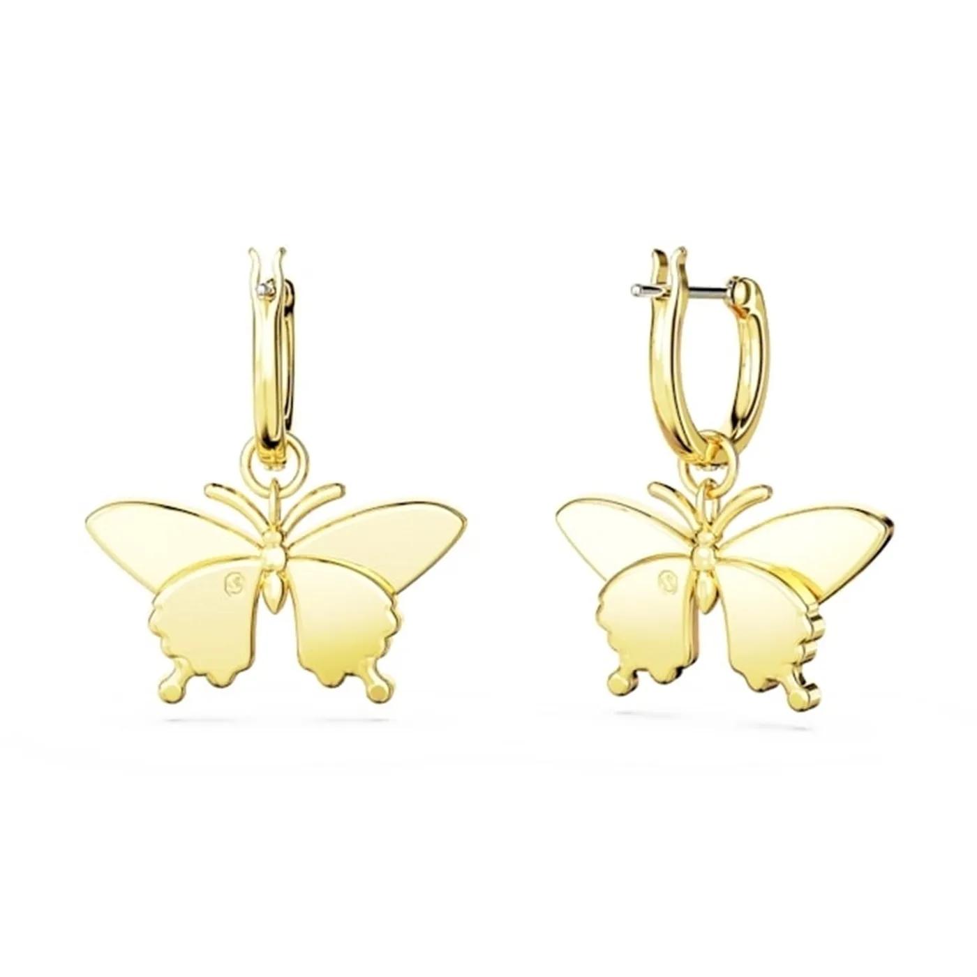 Thumbnail - Swarovski Ohrringe - Idyllia drop earrings, Butterfly, Gold-tone plated - Gr. unisize - in Mehrfarbig - für Damen