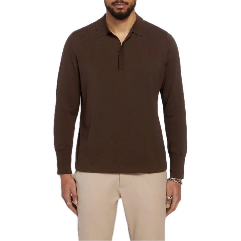 AEDEN Pullover Nolanos Polo Ganache braun