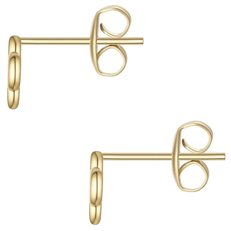 Glanzstücke München Ohrstecker Edelstahl Ohrstecker Kleeblatt gold(Image 3)