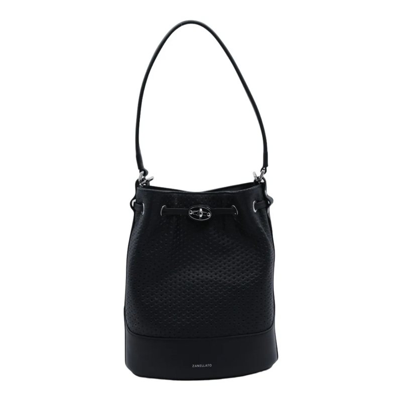 Zanellato Bucket Bag Textured Black Bucket Bag Black