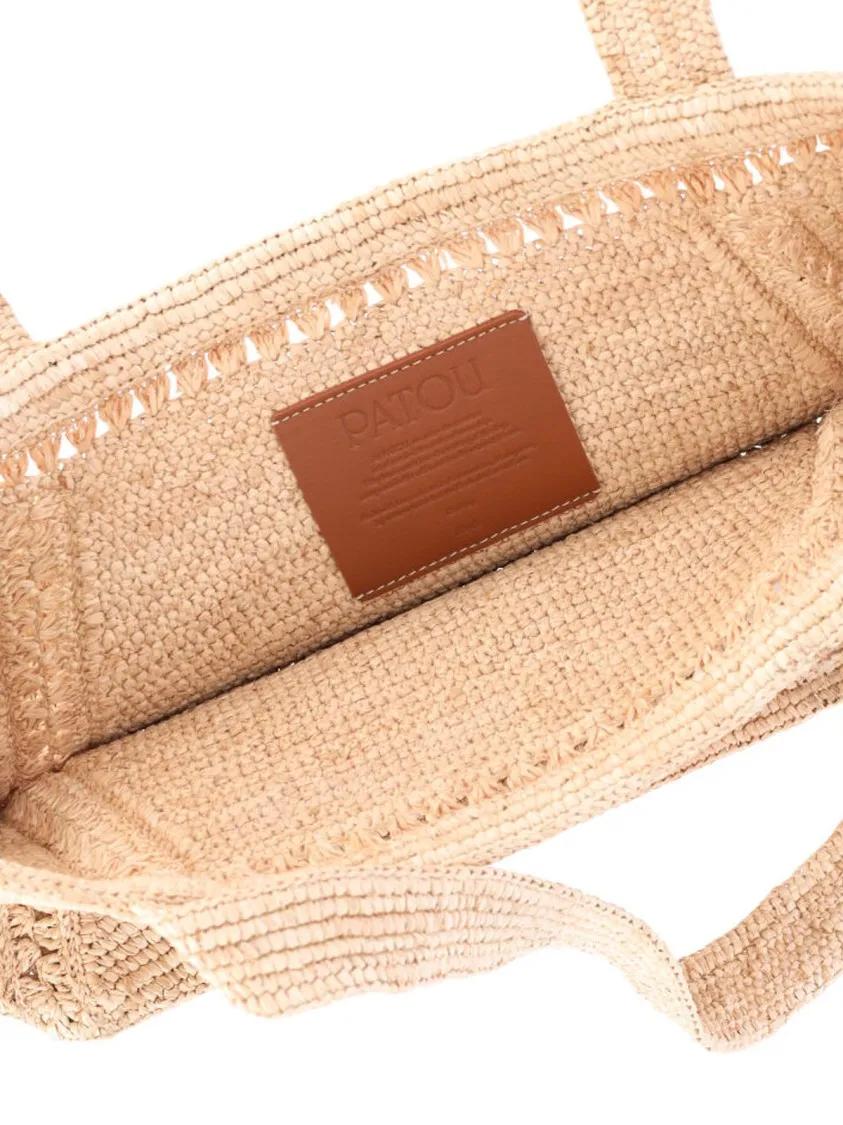 Patou Shoppers & Totes "Trapezio" Large Tote – Beige in beige