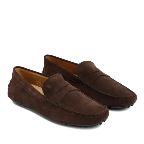 Tod's Brown Suede Gommino Penny Loafers Brown Loafer