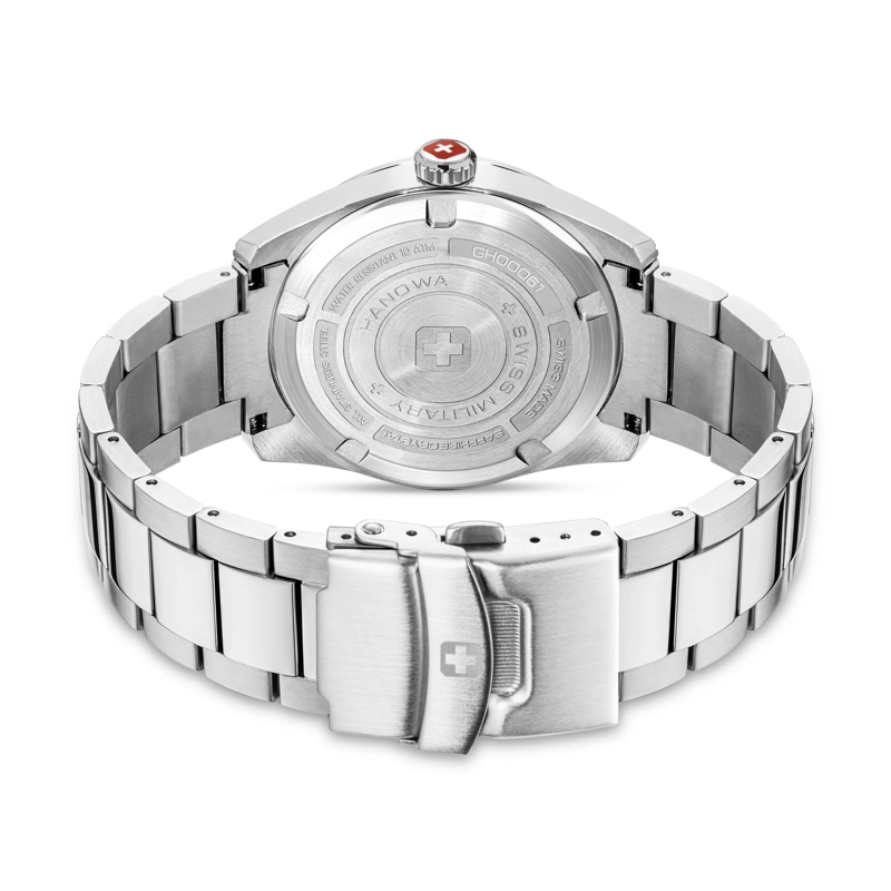 Swiss Military Hanowa Quarzuhr Quarzuhr Silver Fir- Anzeige: 3 Zeiger- Qualitä grün(Image 3)