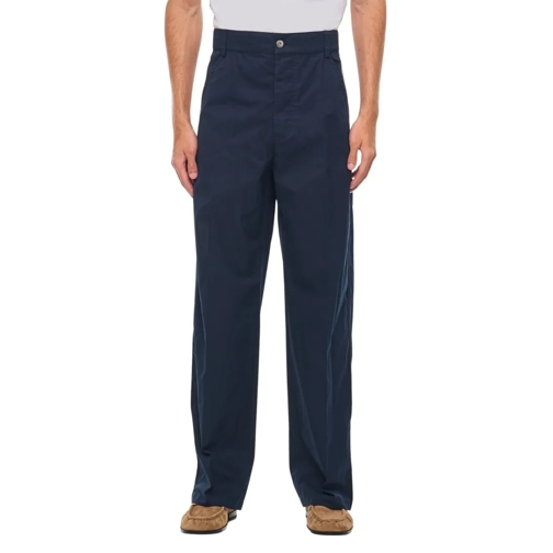 Bottega Veneta  Cargo Pants In Lightweight Cotton Twill Blue