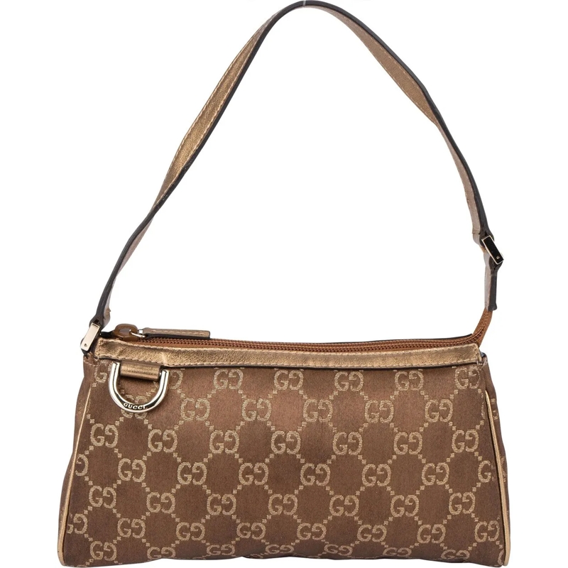 Gucci Schultertasche Gucci GG Monogram Mini Abbey Handbag braun