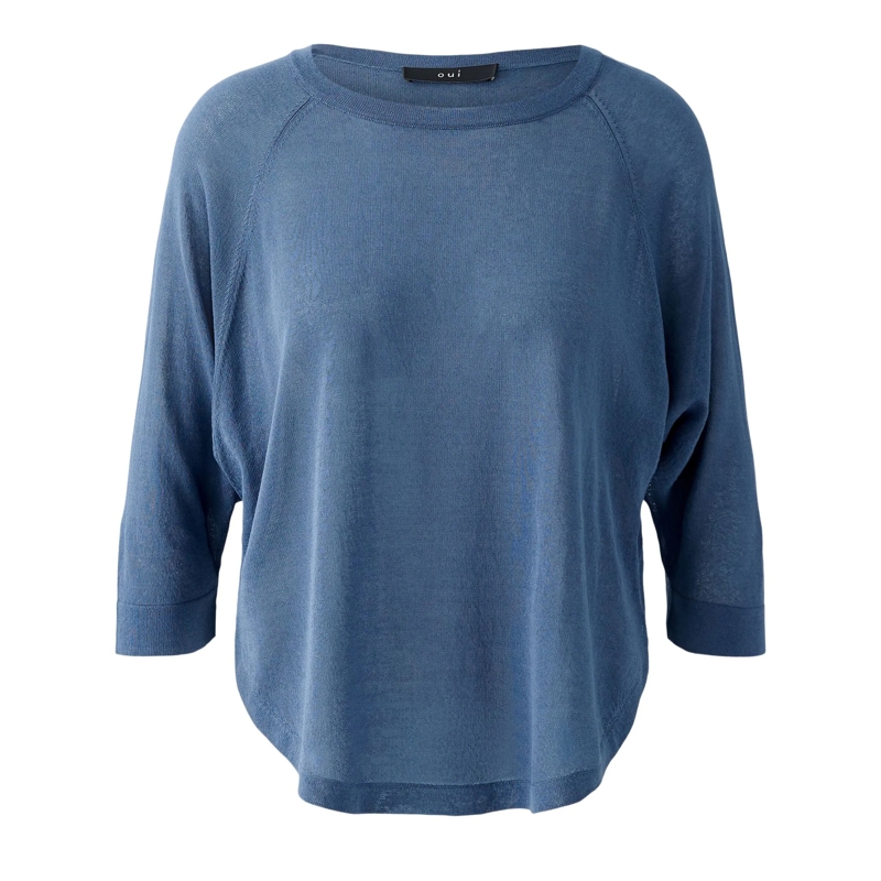 Oui Pullover Pullover blau