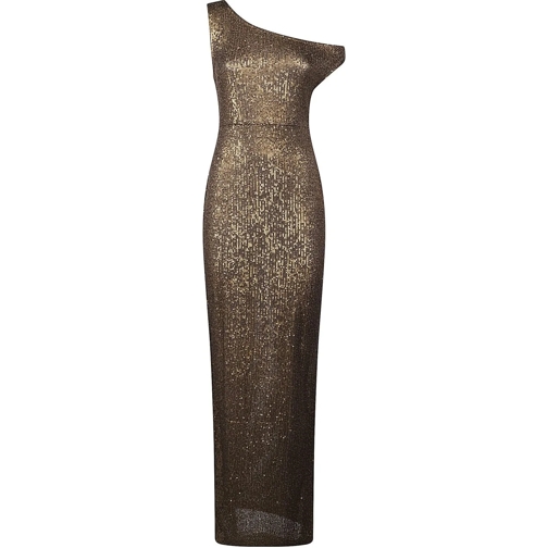 Norma Kamali Robes midi Drop Shoulder Fitted Side Slit Dress Nude & Neutra beige