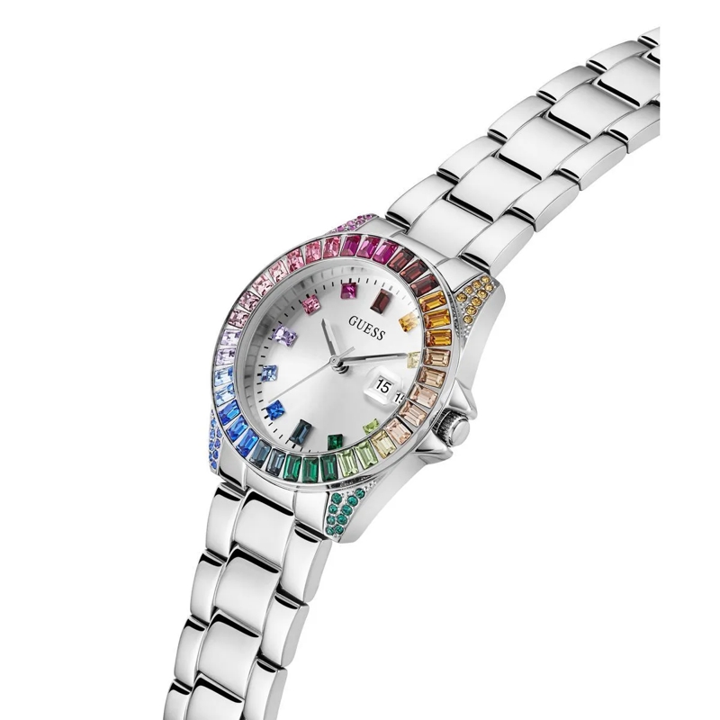 Guess Quarzuhr Quarz Analog Uhr Opaline silber(Image 4)