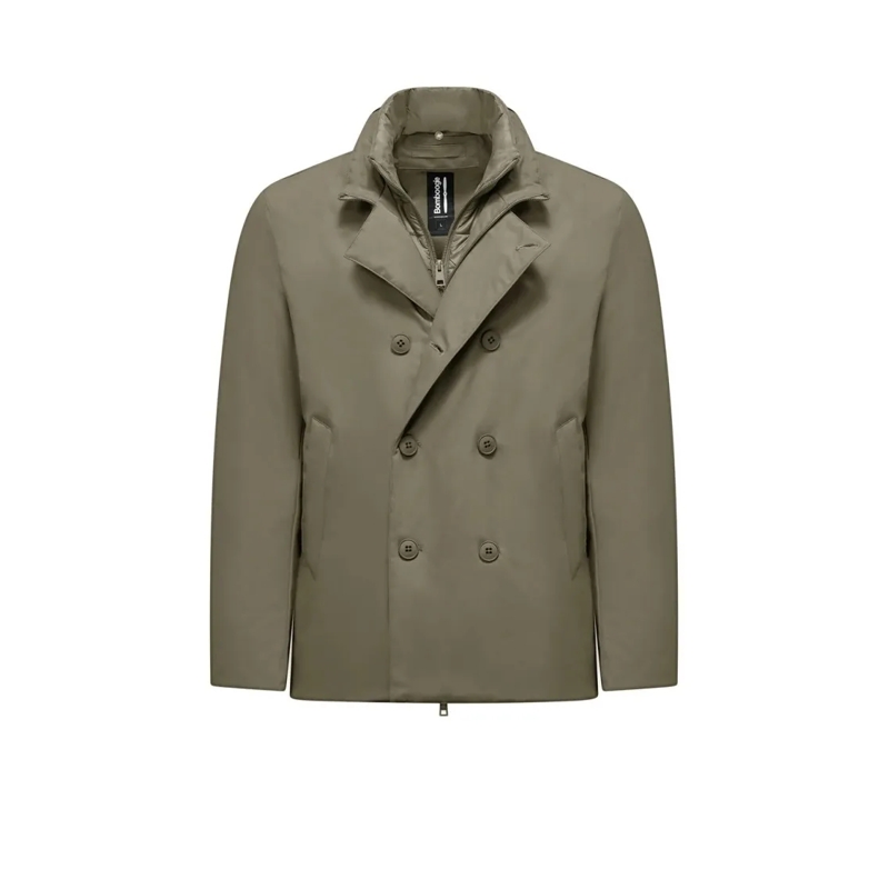 Bomboogie Manteau de transition Double-Breasted Jacket With Detachable Bib Grey