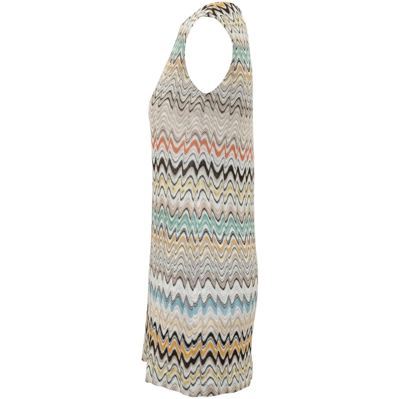 Missoni Minikleid Abito Corto Senza Maniche con Motivo Chevron mehrfarbig(Image 3)