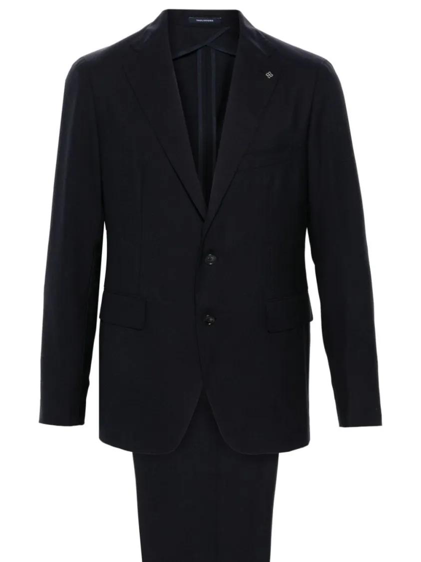 Tagliatore - Navy Blue Wool-Silk Blend Suit - Größe 50 - blau