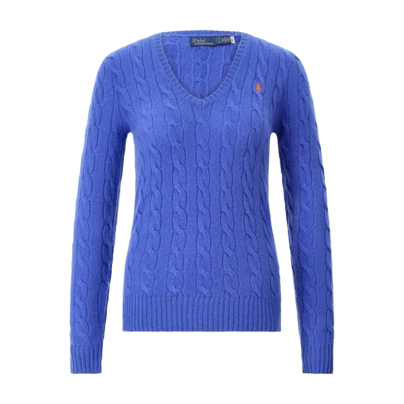 Polo Ralph Lauren Pullover Pullover mit Zopfmuster Blau