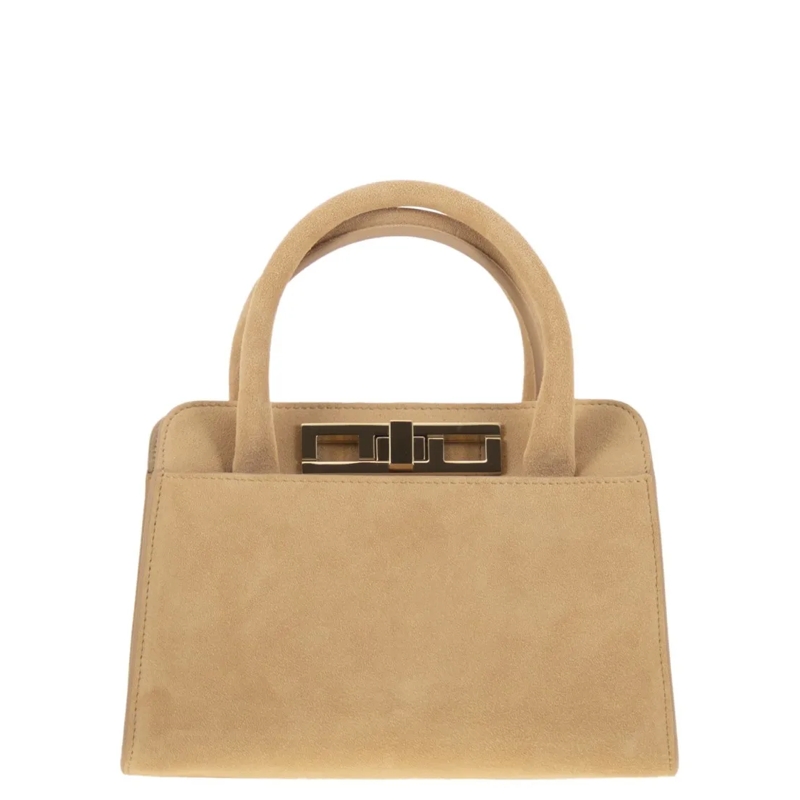 Fabiana Filippi Schoudertas Small Handbag With Metal Accessory Neutrals