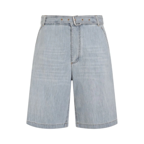 Bottega Veneta Casual Shorts Light Bleach Blue Cotton Denim Shorts Blue