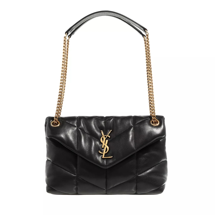 Saint Laurent Ysl Puffer Small Black Crossbody Bag