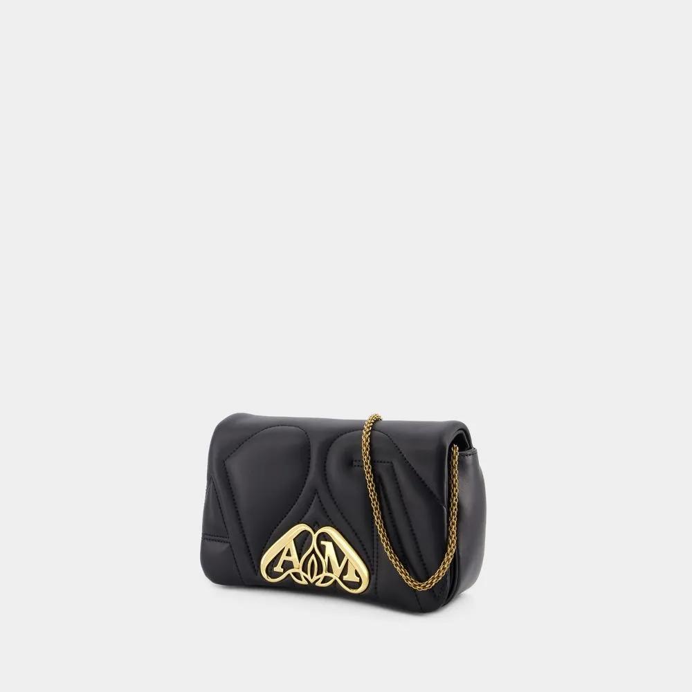 Alexander McQueen Shopper - The Mini Seal Crossbody - Metal - Black - Gr. unisize - in Schwarz - für Damen