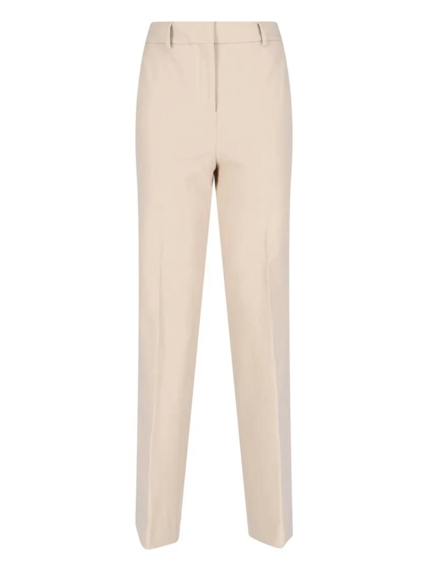Thumbnail - Incotex - Beige Cotton Straight-Leg Trousers With Tailored F - Größe 40 - beige