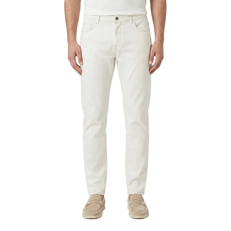 Canali Slim-Fit-Jeans Regular-Fit Jeans aus Baumwollmix weiß(Image 2)
