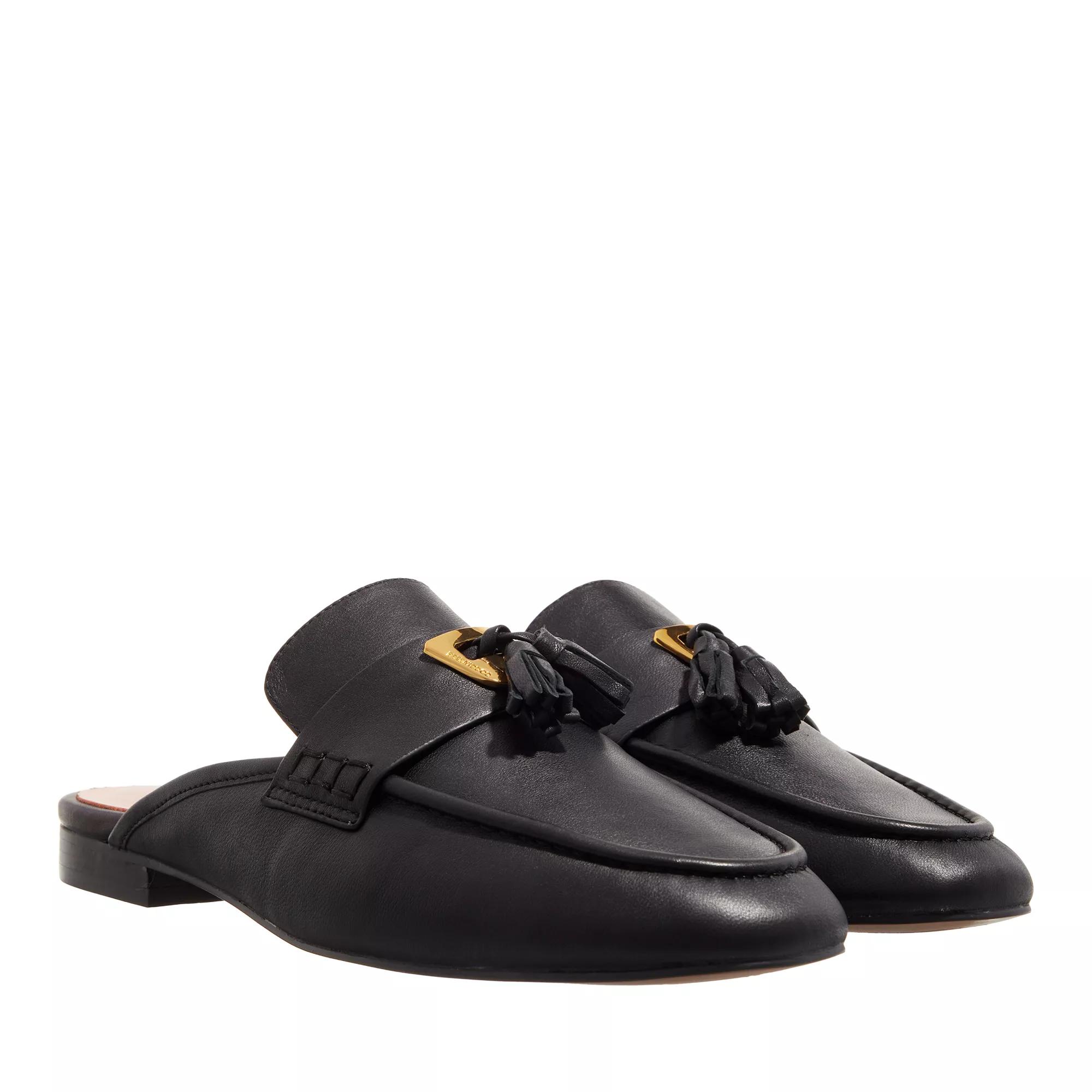 Coccinelle Slipper & Pantoletten - Loafer Open Back Smooth Leather - Gr. 36 (EU) - in Schwarz - für Damen