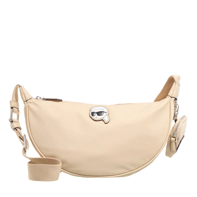 Karl Lagerfeld Crossbody Bag Ikon Nylon Sm Half Moon Sb Trench Beige