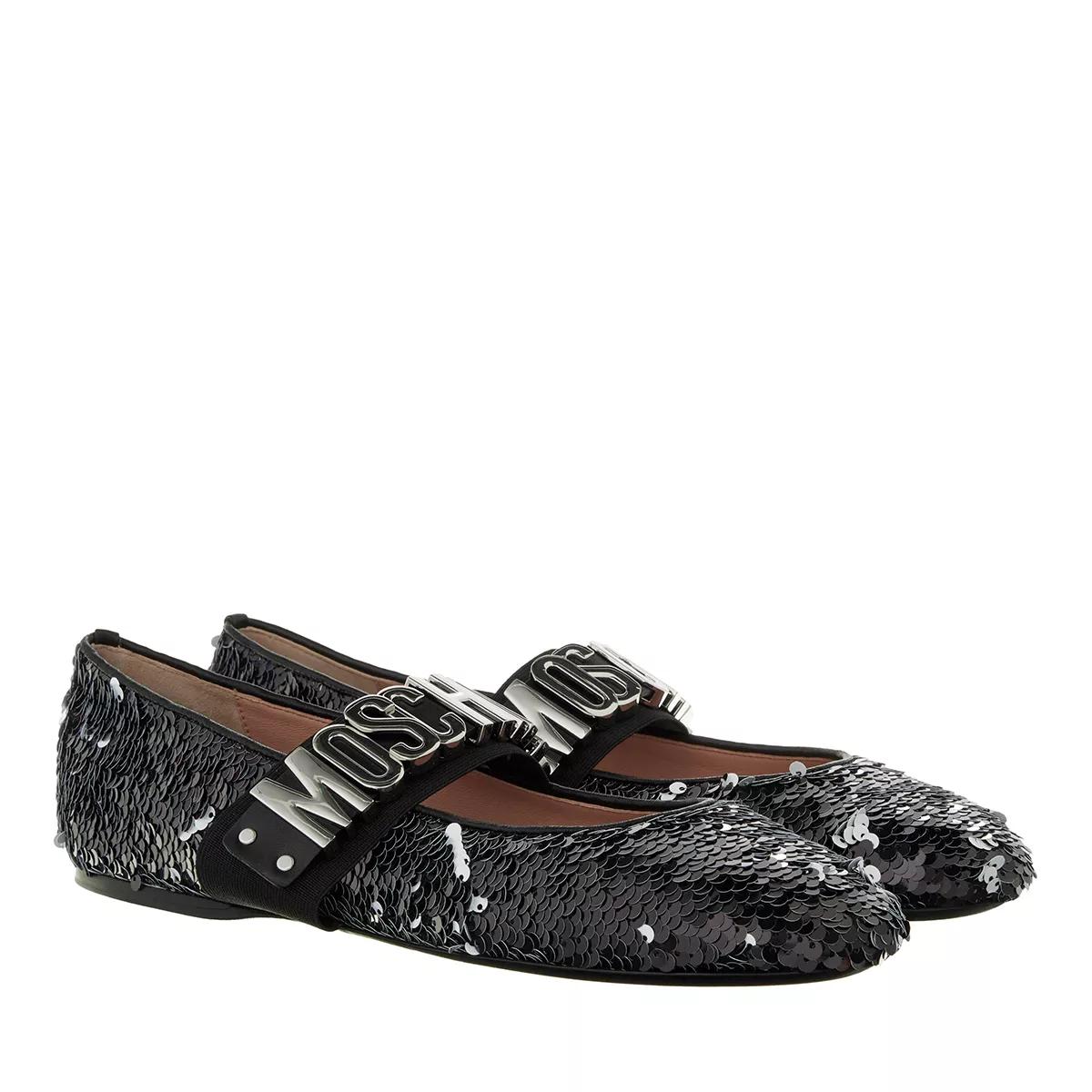 Moschino Loafers & Ballerinas - Degradè Sequins Ballerina - Gr. 38 (EU) - in Schwarz - für Damen