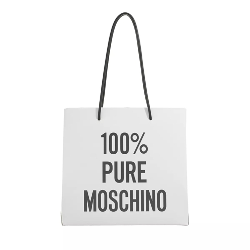 Moschino 100% Pure Moschino Shoulder Bag Fantasy Print White Axelremsväska