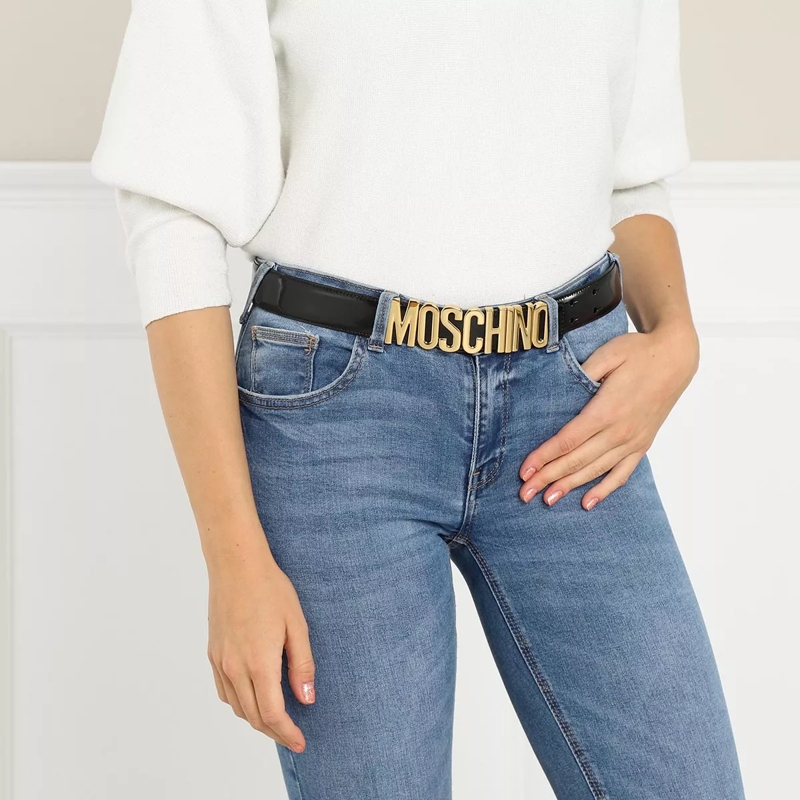 Moschino Ledergürtel Belt Black(Image 2)