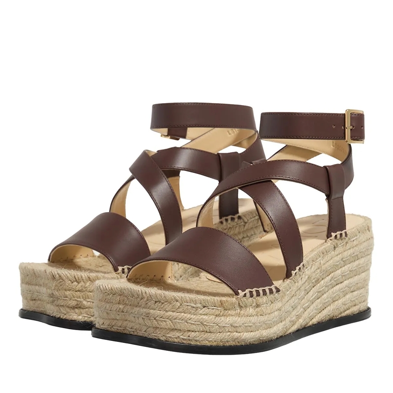 Loewe Sandalen Petal Espadrille Sandal 80 Dark Brown