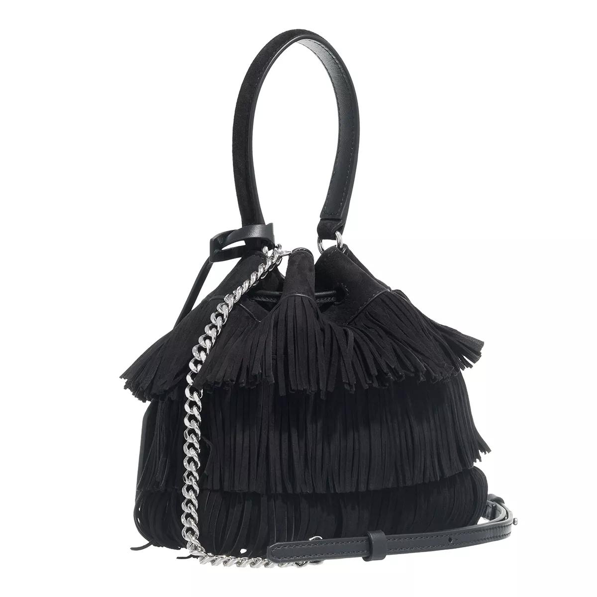 Stuart Weitzman Bucket bags Rae Fringe Mini Bucket Bag in zwart